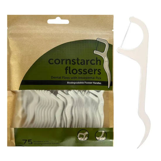 生分解性フロスピック カスタマイズされたロゴとパッケージを備えた家庭用デンタルフロス